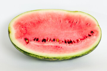 Slice of Watermelon on White Background