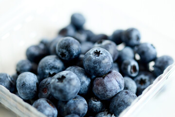 Close Up of a Bowl of Blueberries