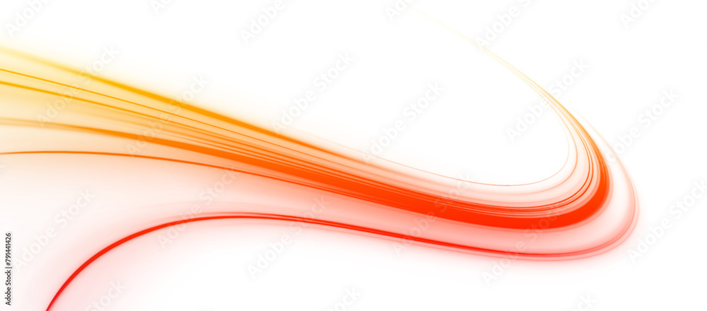 Poster Abstract light lines of movement and speed in neon color. Luminous green neon waves PNG. Colored shiny sparks of spiral wave. 