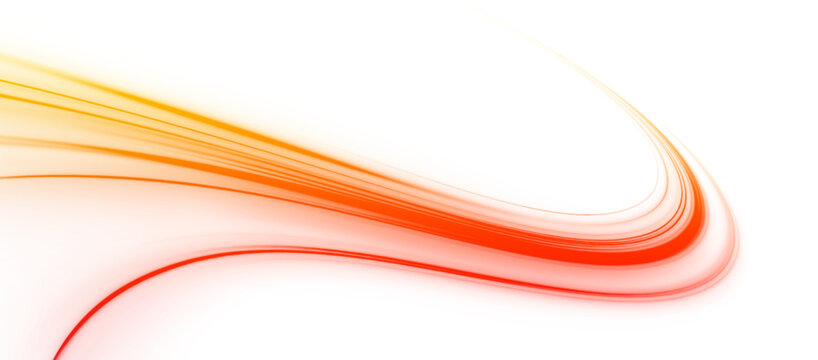 Abstract light lines of movement and speed in neon color. Luminous green neon waves PNG. Colored shiny sparks of spiral wave. 