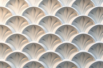Sophisticated abstract 3d pattern. Japanese and Scandinavian style. Background image. Created with Generative AI technology.