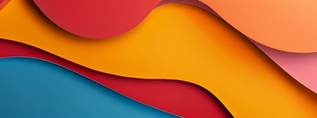 Colorful abstract waves, modern art design with vibrant hues and flowing curves for creative projects