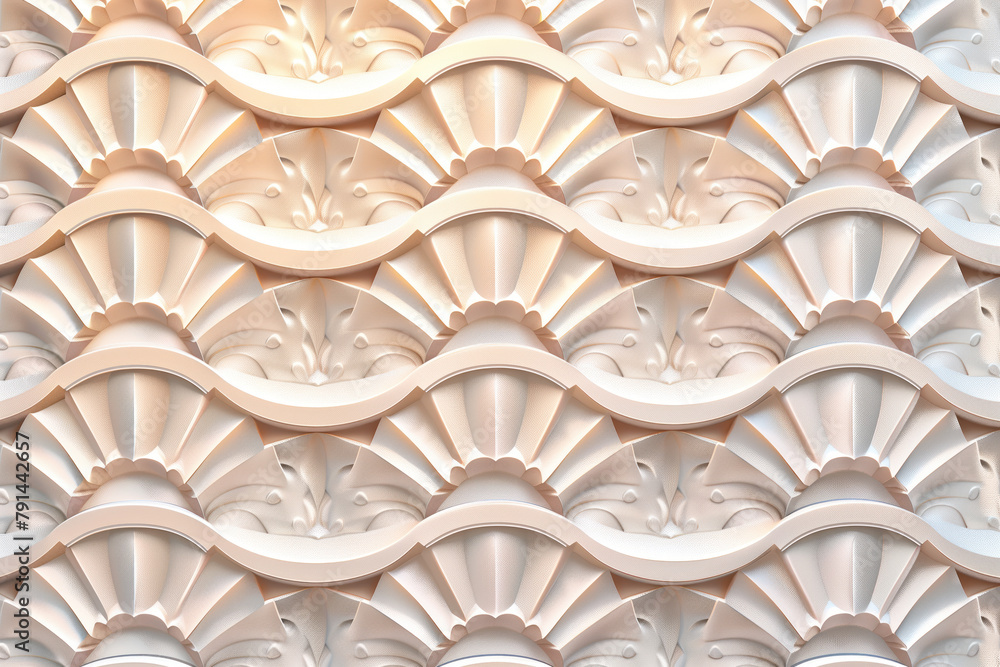 Poster sophisticated abstract 3d pattern. japanese and scandinavian style. background image. created with g