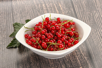 Sweet ripe red currant berries