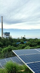 Display of solar panels in the afternoon towards Indonesia GO Green