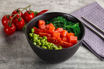Hawaian cuisine - Poke with salmon