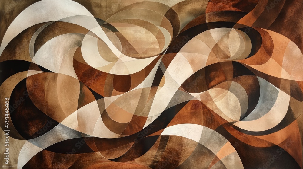 Poster a seamless pattern with abstract brown wave.