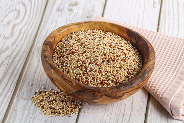 Raw dry quinoa cereal grain