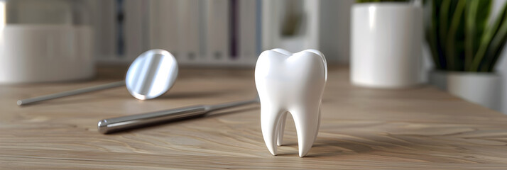 Dental Clinic on a funny teeth cartoon style, Amusing Dental Practice: Cartoon Teeth in Clinic Setting