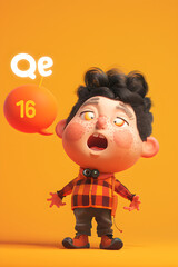 Humorous Visual and Phonetic Guide for the Phrase 'qe': Instructions for Proper Pronunciation - obrazy, fototapety, plakaty