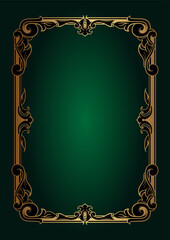 Vintage frame gold floral ornament