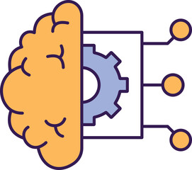 Brain system Vector icon which can easily modify or edit