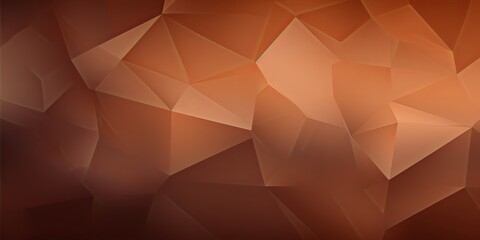 Brown abstract background with low poly design, vector illustration in the style of brown color palette with copy space for photo text or product, blank empty copyspace. 