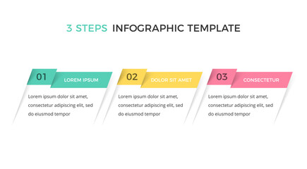 Infographic template with three parts, process, workflow chart, vector eps10 illustration