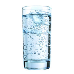  mineral water glass isolated on transparent background
