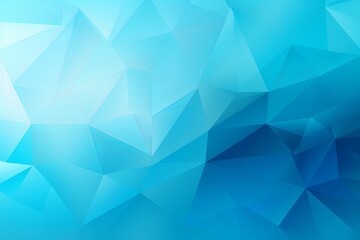 Cyan abstract background with low poly design, vector illustration in the style of cyan color palette with copy space for photo text or product, blank empty copyspace  - obrazy, fototapety, plakaty
