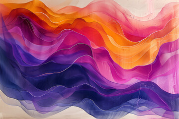Abstract pattern of fluid lines and shapes that suggest movement and dynamism