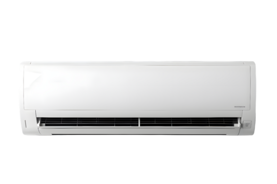 White air conditioner isolated on transparent background