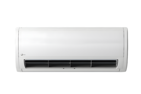 White air conditioner isolated on transparent background