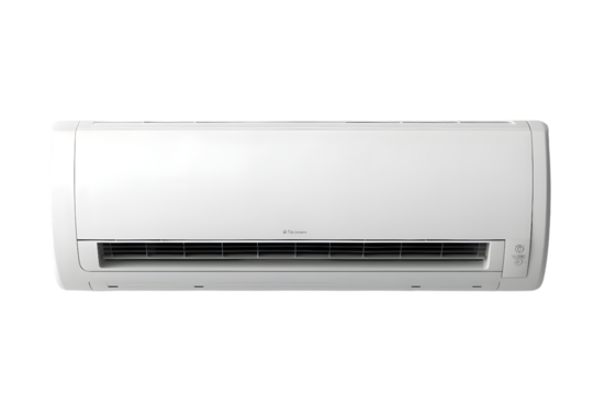 White air conditioner isolated on transparent background