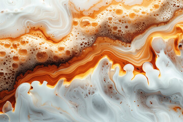 An abstract creamy texture with swirling patterns - obrazy, fototapety, plakaty