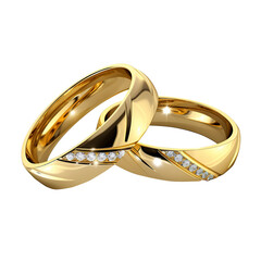 Wedding ring with transparent background, symbolizing love, commitment, and eternal union
