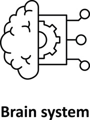 Brain system Vector icon which can easily modify or edit