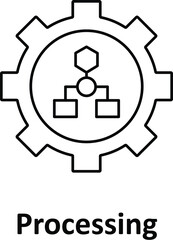 Processing Vector icon which can easily modify or edit