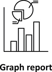 Graph report Vector icon which can easily modify or edit