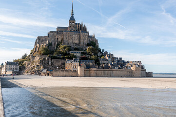 Mont Saint-Michel Francja - Wzgórze Świętego Michała - obrazy, fototapety, plakaty