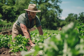 A farmer implementing regenerative agriculture practices to build soil health and resilience to climate variability