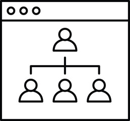 Team hierarchy Vector icon which can easily modify or edit