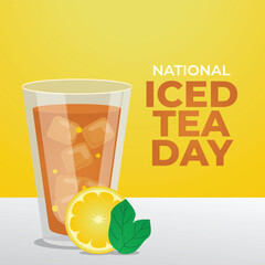 vector graphic of National Iced Tea Day ideal for National Iced Tea Day celebration.