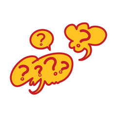 Question mark and speech bubble. illustration of question mark and speech bubbles. Question speech bubble for your comic or other Design you need. Basic element design illustration