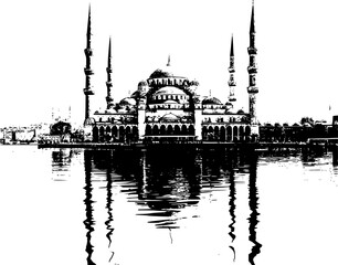 Minimalistic Line Quality Design of Istanbul, Clean and Simple - obrazy, fototapety, plakaty