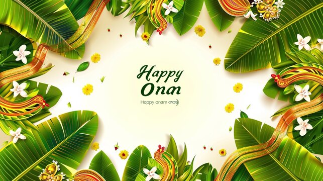 vector illustration of onam. Kerala Onam Greeting Card. illustration
