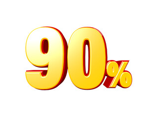 90% percent discount 3d text