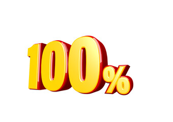100% percent discount 3d text