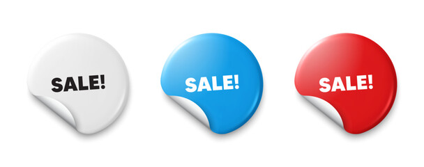 Sale promotion tag. Price tag sticker with offer message. Special offer price sign. Advertising Discounts symbol. Sticker tag banners. Discount label badge. Vector