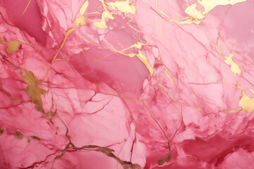 Obraz na płótnie Canvas Gold and pink marble background
