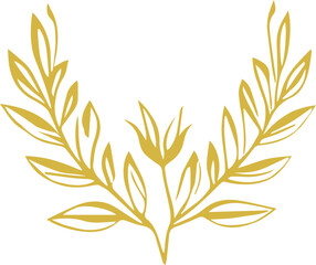 Fototapeta premium aesthetic plant wedding outline decoration