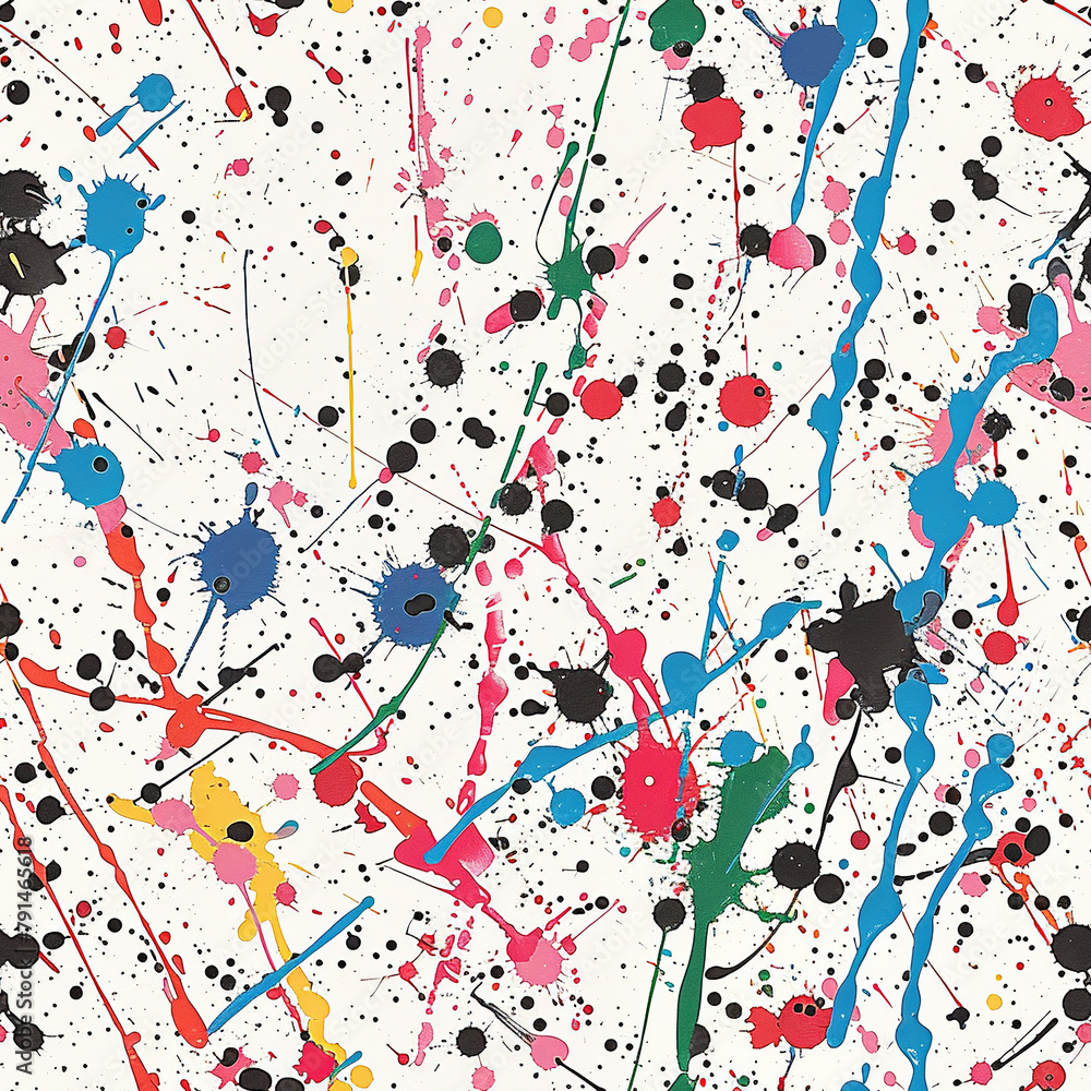 Poster spatter seamless patterns background