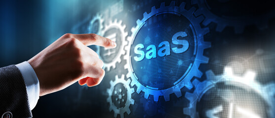 SaaS. Software as a service. Internet technology concept - 791465863