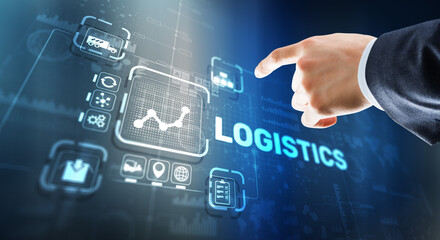 Logistic network distribution and transport concept. Goods delivery - 791466228