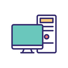 Gaming PC vector icon