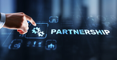 Partnership of companies. Collaboration. Business Technology Internet concept - 791466663