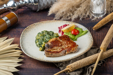 lamb chops with vegetables