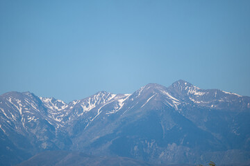 snow covered mountains