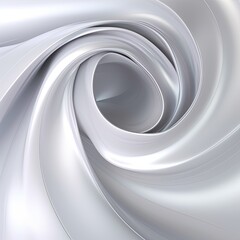 Gray abstract background with spiral. Background of futuristic swirls in the style of holographic. Shiny, glossy 3D rendering. Hologram with copy space for photo text or product, blank empty copyspace
