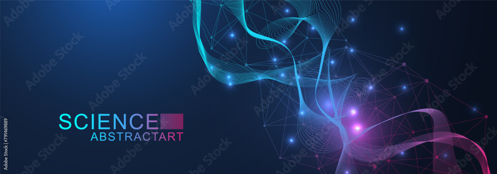 Aufkleber ai technology abstract background. ai generative art creative banner concept in the digital style. h